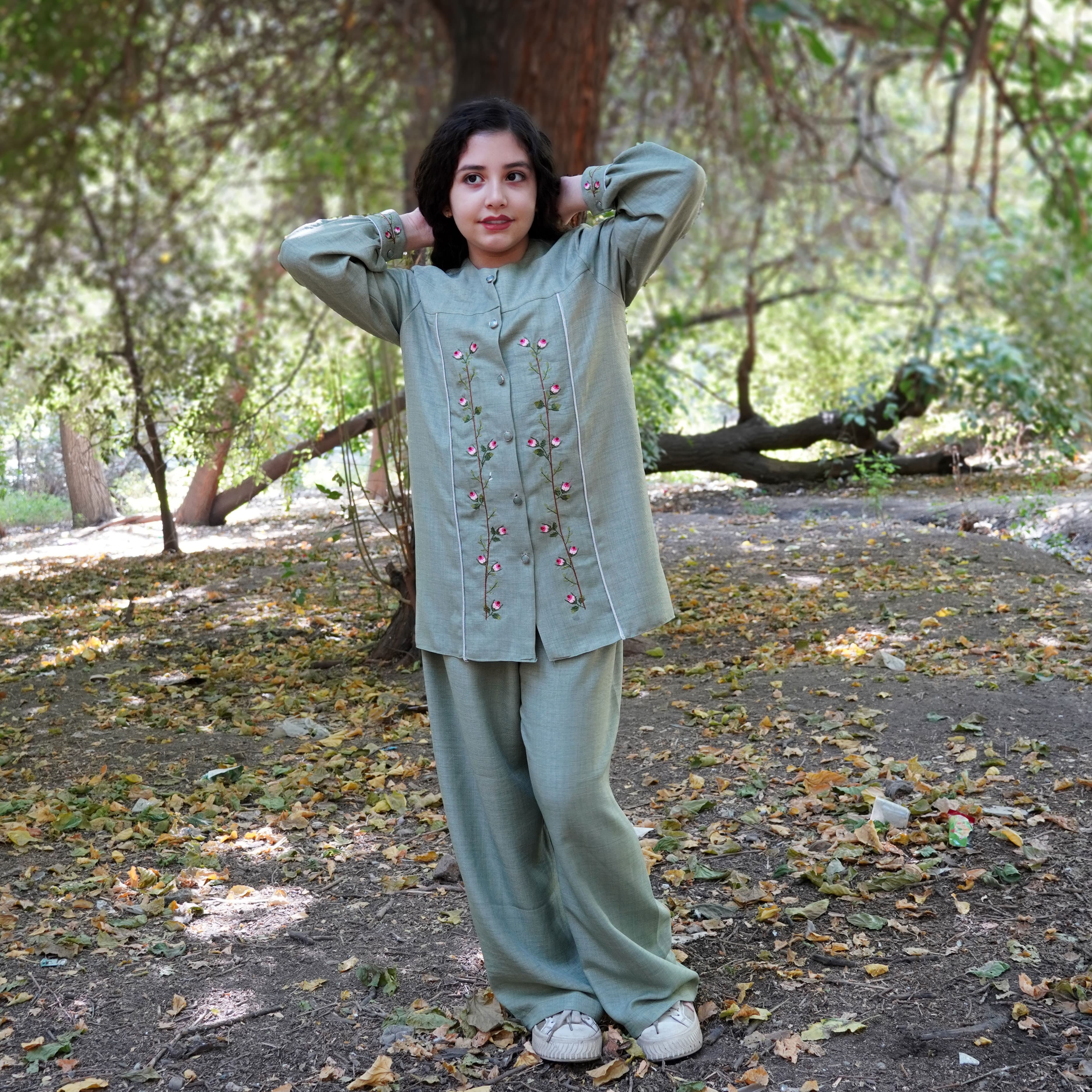 تونیک و شلوار گلدوزی شده کد122